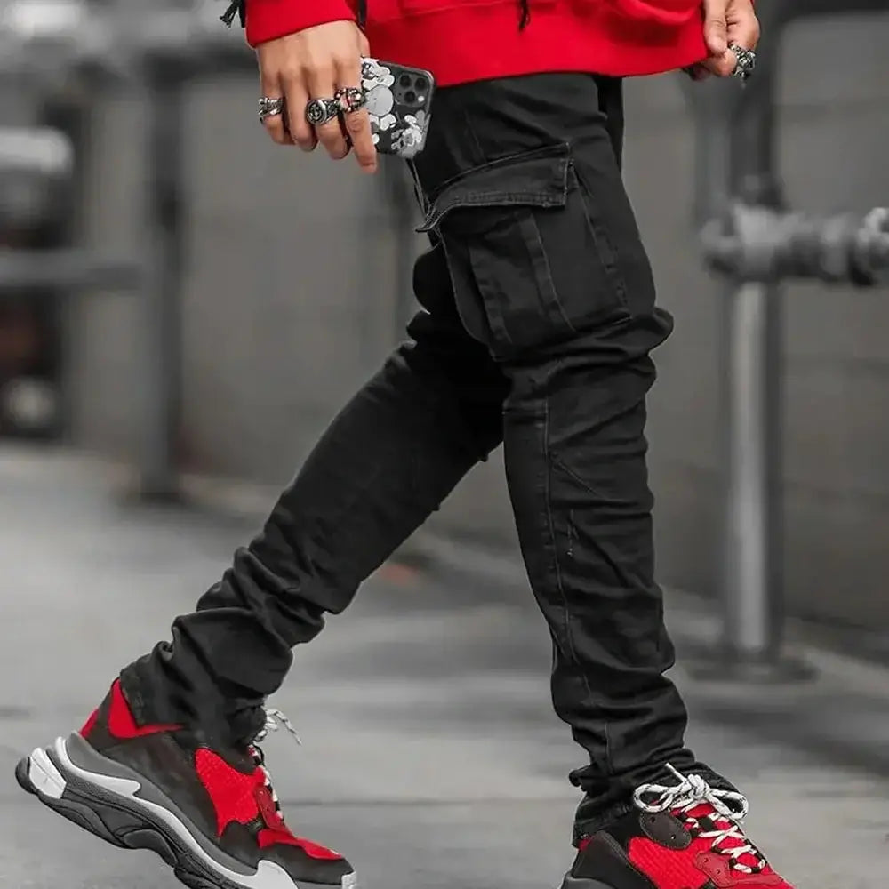 Multi Pocket Cargo Jeans - FASHION FLOOD