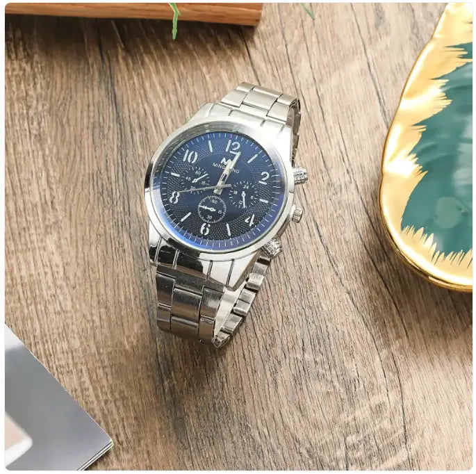 Men's Business, Holiday, and Birthday Gift Bracelet Necklace Watch Set