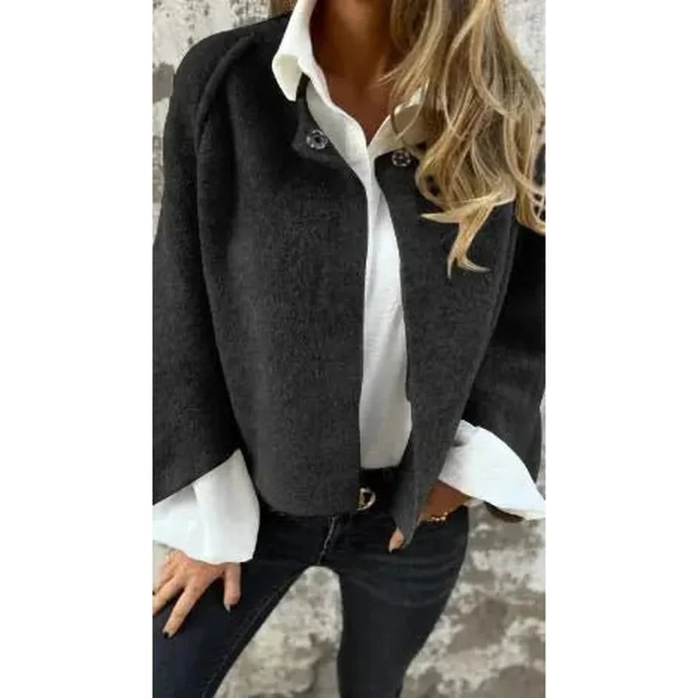 Batwing Sleeve Cashmere Cardigan - FASHION FLOOD