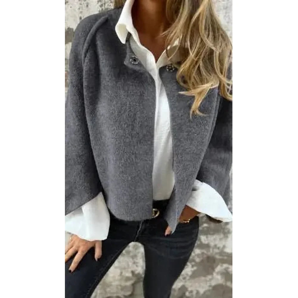 Batwing Sleeve Cashmere Cardigan - FASHION FLOOD