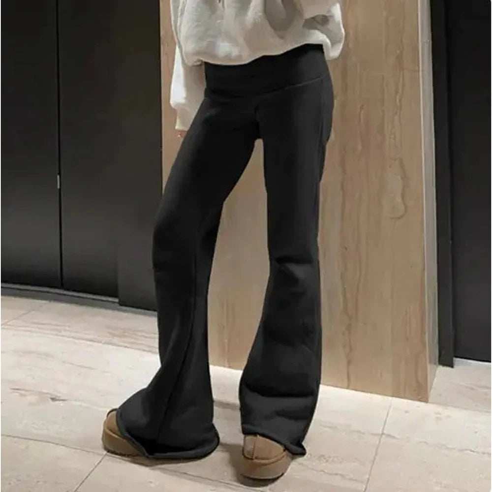 Casual Sexy Basic Solid Flare Pants - FASHION FLOOD