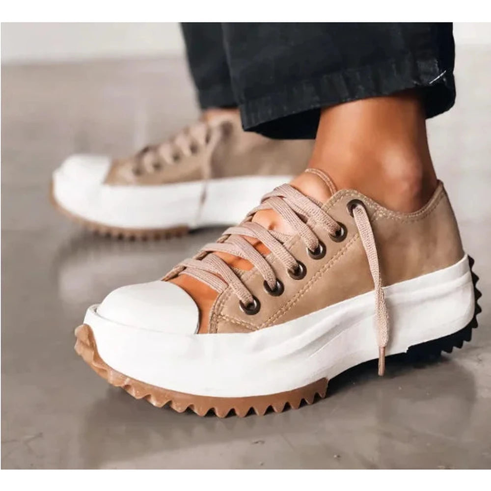 Classic Canvas Platform Hiker Sneakers - FASHION FLOOD