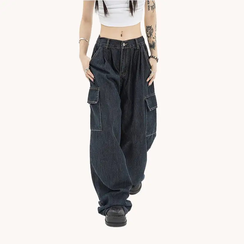 Gothic Baggy Cargo Jeans - FASHION FLOOD