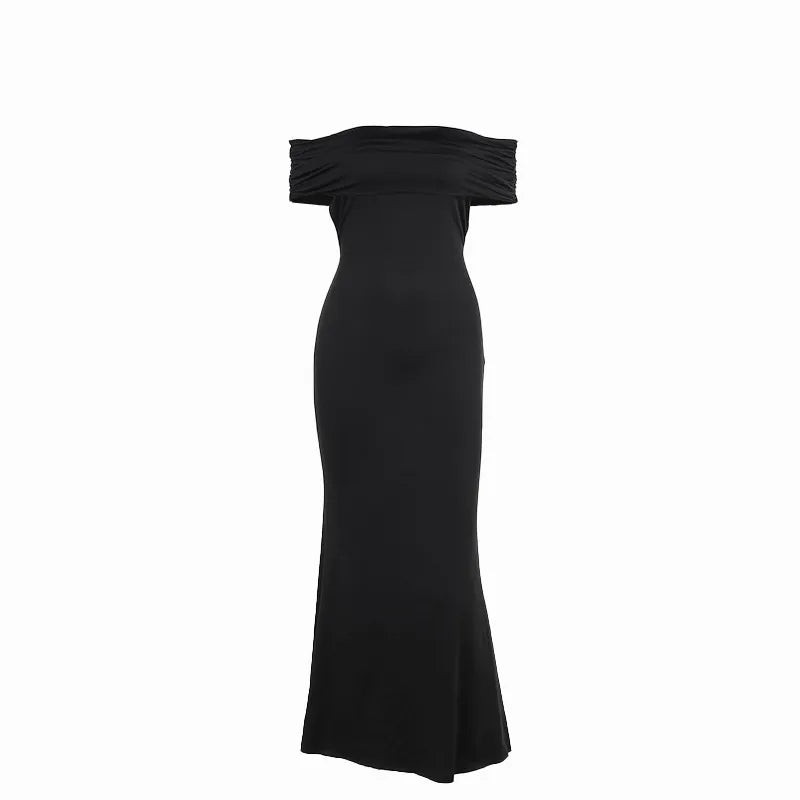 Socialite Style Elegant Sexy Backless Off-shoulder Dress