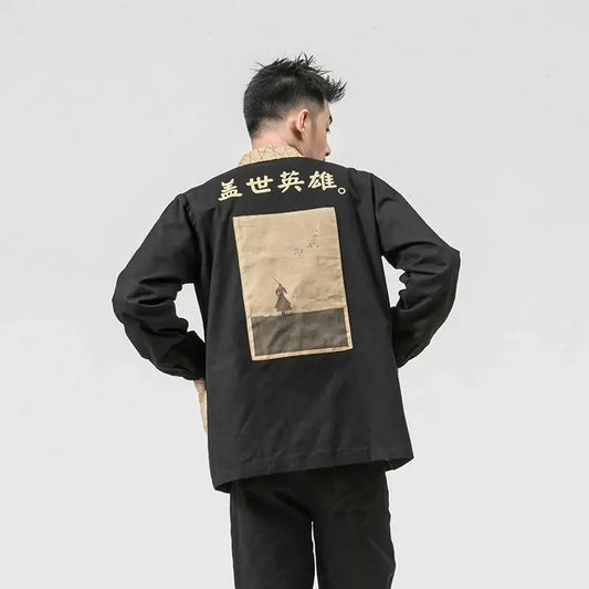 Japanese Themed Patchwork Jacket - FASHION FLOOD