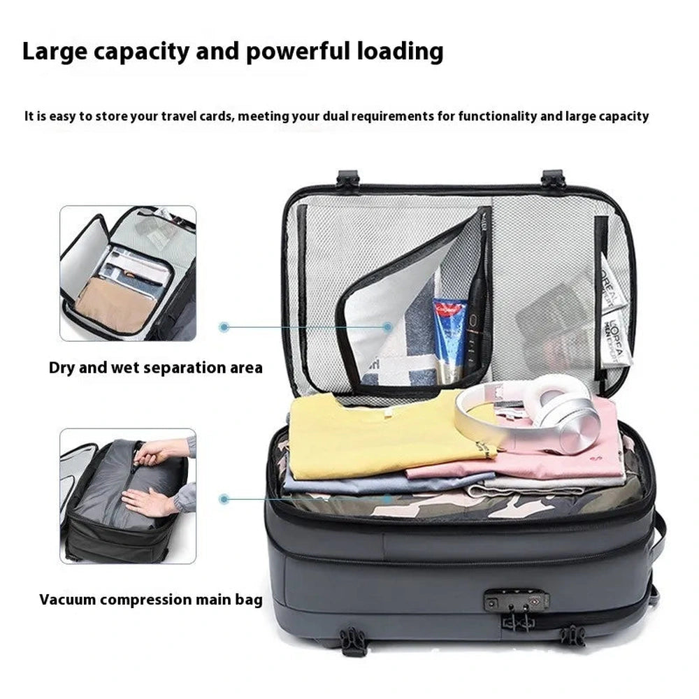 Large Capacity Expandable Travel Backpack - FASHION FLOOD