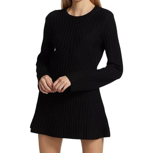 Long Sleeved Knitted Wool Dress - FASHION FLOOD