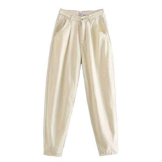 Wholesale Loose Pleated Women's Jeans (European & American)