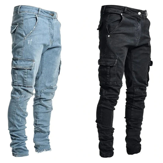 Multi Pocket Cargo Jeans - FASHION FLOOD