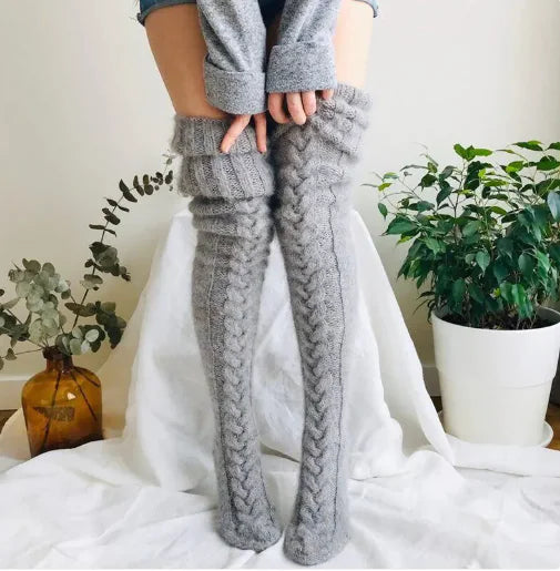 Over-the-Knee Knitted Winter Socks - FASHION FLOOD