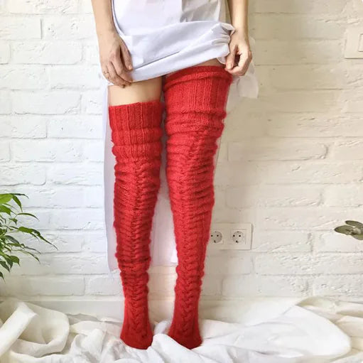 Over-the-Knee Knitted Winter Socks - FASHION FLOOD