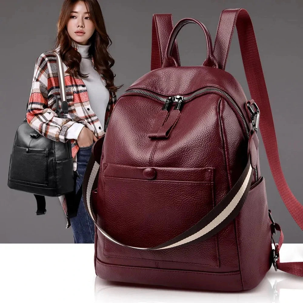 Sleek Premium Leather Backpack - FASHION FLOOD