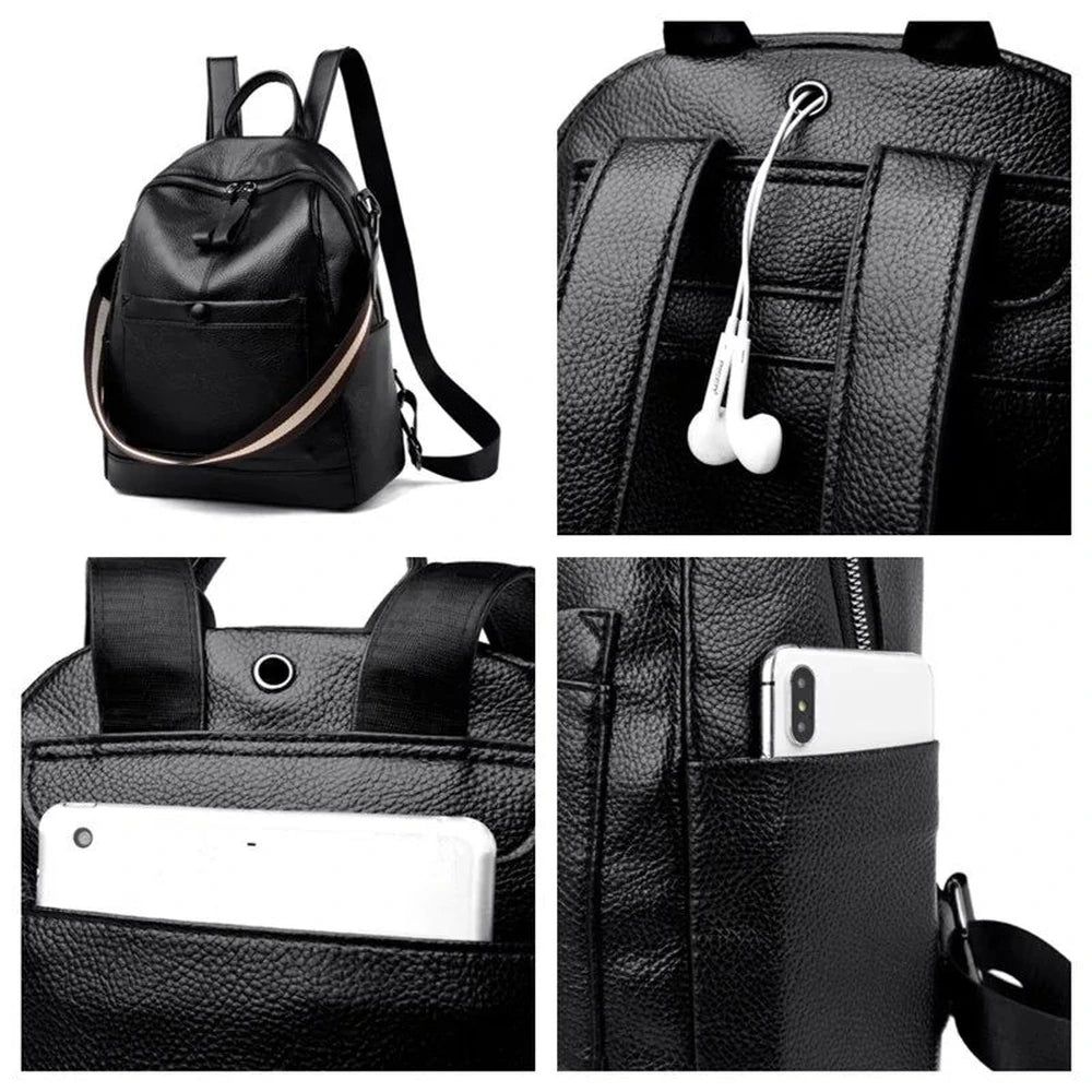 Sleek Premium Leather Backpack - FASHION FLOOD