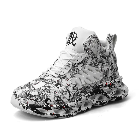 Thick Bottom Graffiti Sneakers - FASHION FLOOD