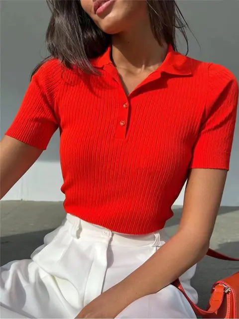 Fashionable Summer Short Sleeve Polo Shirt