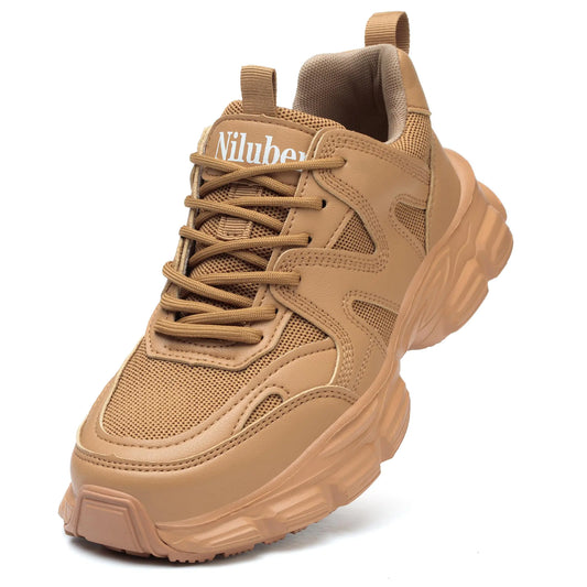 Niluber Fashion | Chunky Lace-Up Platform Sneakers