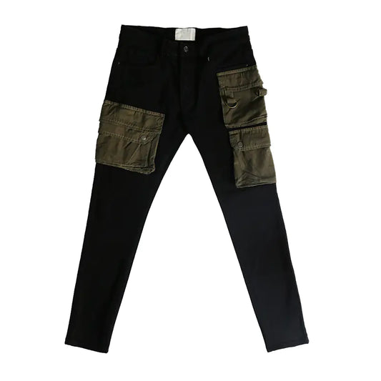 Multi-Pocket Denim Pants for Versatile Storage