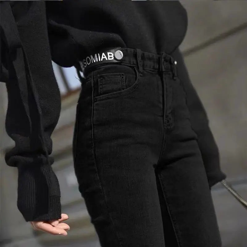 High Waist Korean Style Women's Jeans