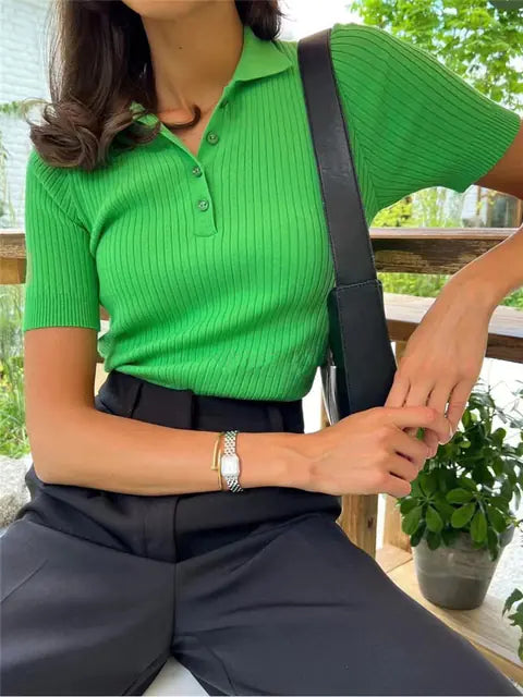 Fashionable Summer Short Sleeve Polo Shirt